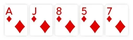 Exemplu de Culoare (Flush) la poker
