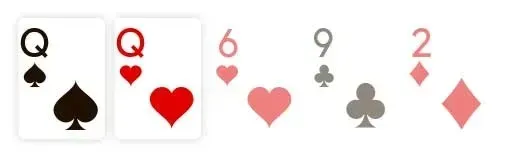 Exemplu de mână O pereche (One pair) la poker